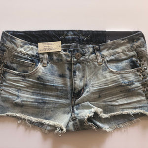 American Eagle Shortie Acid Wash Shorts - Size 10